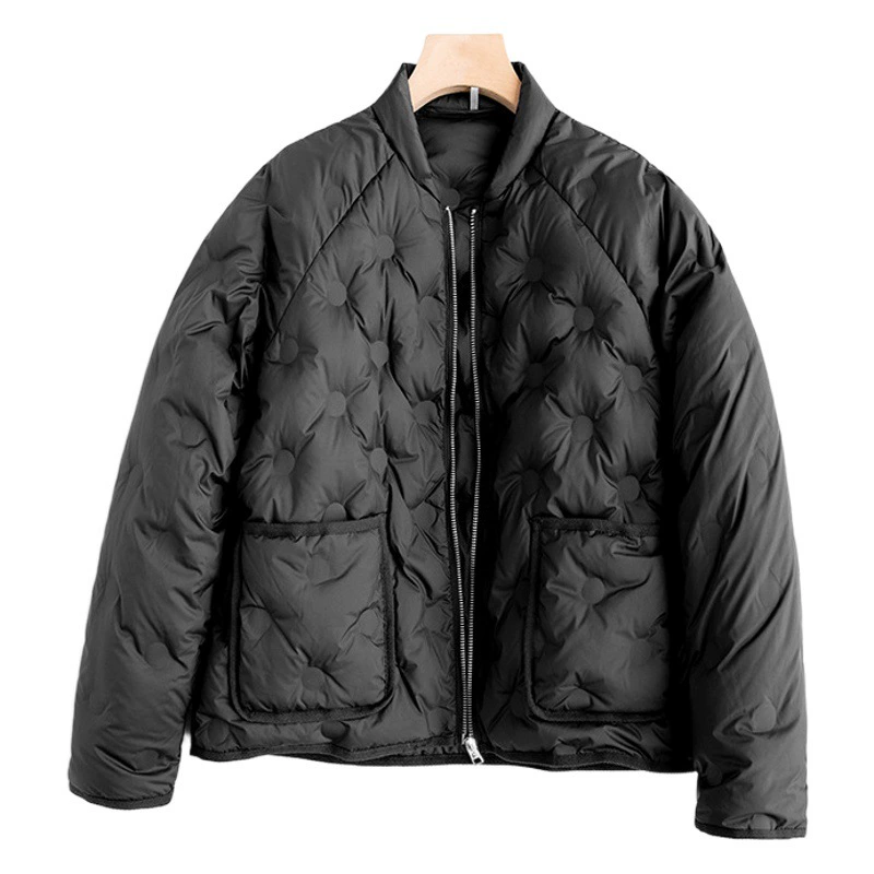 День экспорта Одноместный бесшовный клей без бега бархата 90 Белая утка Бархат Легкий Вертикальный Воротник Повседневный темперамент Теплый пуховик Пальто