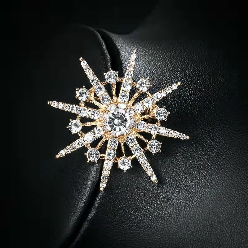 Luxuriöse, hochwertige Brosche mit achtzackigem Stern, trendige, geometrische Anti-Expositions-Kleidungsaccessoires, Amas-Anstecknadel_voghion.com