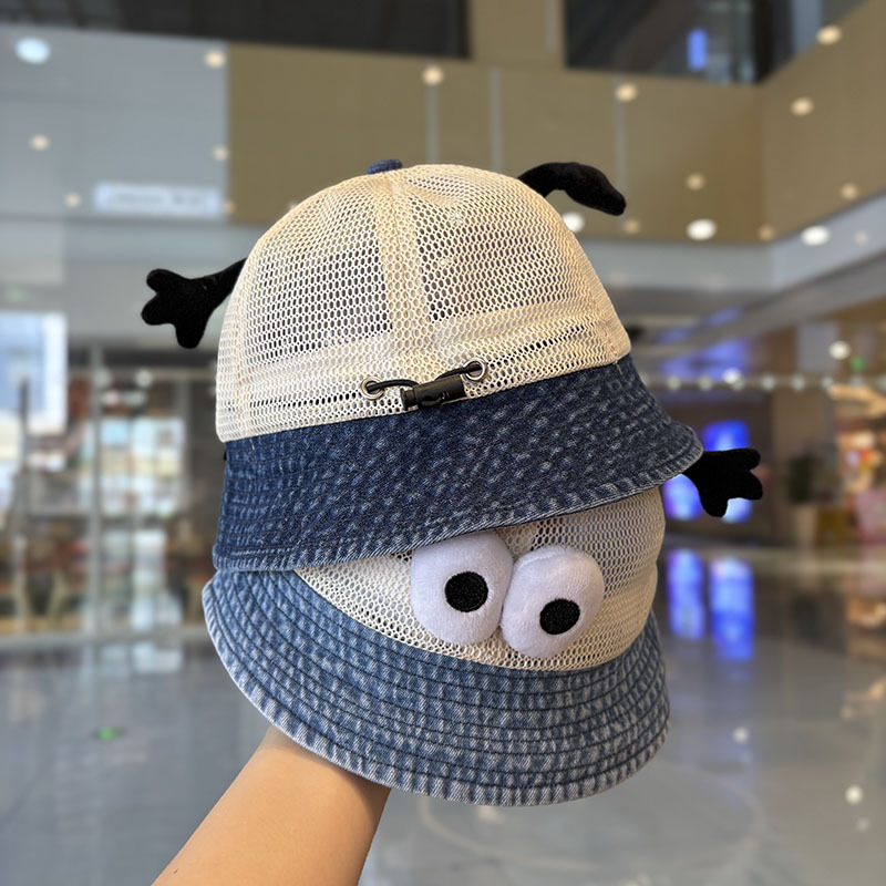 Sombrero de briquetas pequeñas para niños, malla de verano, protector solar, sombrero para el sol, sombrilla para bebés al aire libre, sombrero de pescador, sombrero de lavabo para niños y niñas