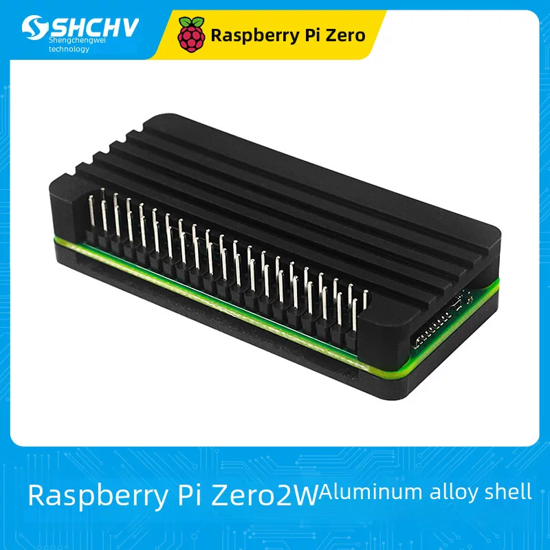 Raspberry Pai ZERO 2W aluminum alloy shell Raspberry Pi Zero 2 w cooling protective shell belt row needle