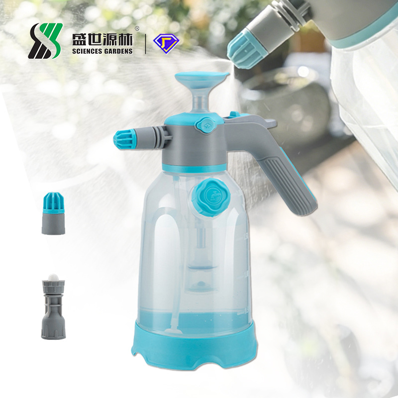 跨境花园浇花喷壶消毒浇水壶园艺喷洒水壶气压式喷雾器打泡喷雾瓶