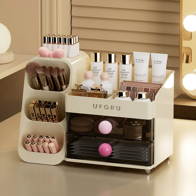 Transparent big storage box, universal makeup box, storage system