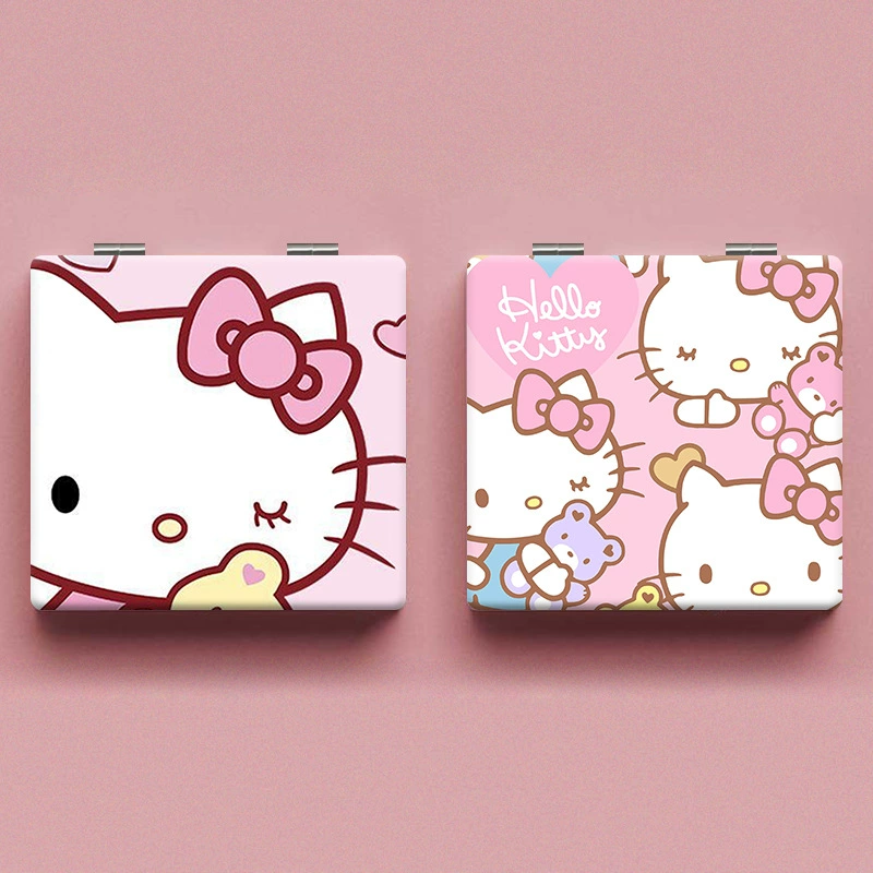 Hello Kitty, ручное двустороннее складное зеркало для спальни