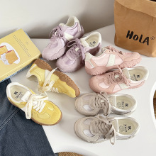 复古登山皮面防滑百搭德训鞋女2025新款春款鞋子女爆款软底XY-A51