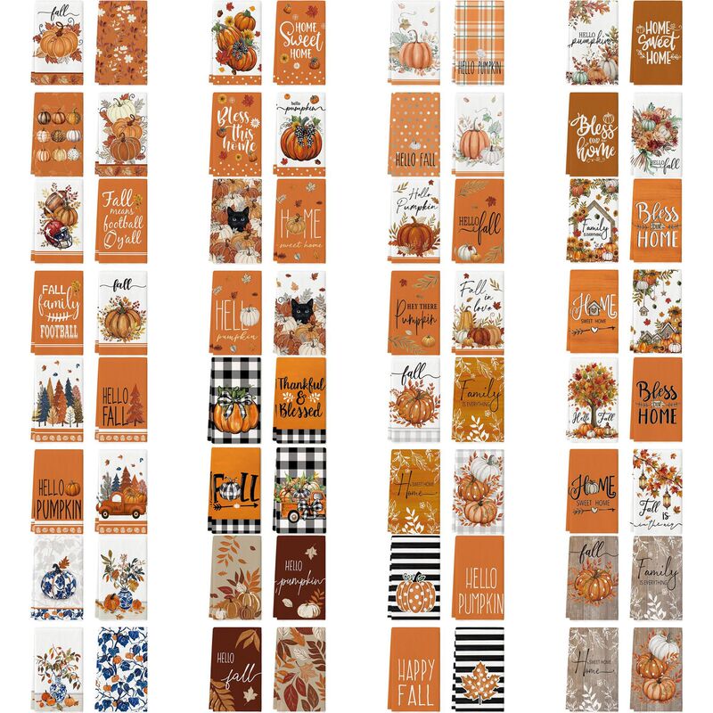 New autumn Thanksgiving towel, ultra-fine fiber kitchen table water-absorbing and stain-removing cross-border dishcloth, direct from the manufacturer