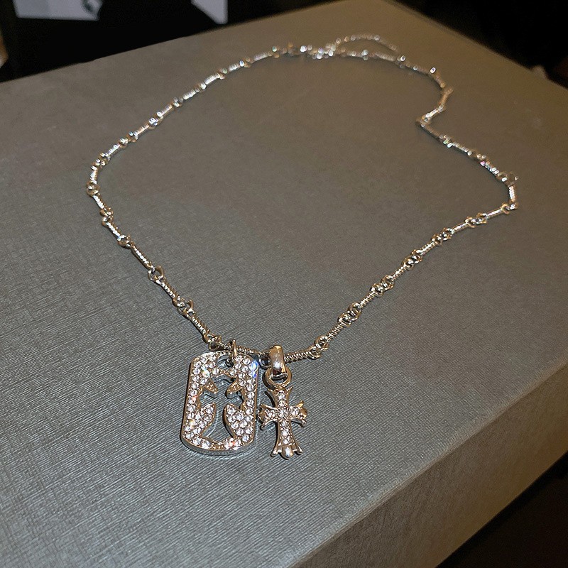 欧美跨境几何水滴高级感项链小众气质冷淡风毛衣链秋冬新款饰品女详情9