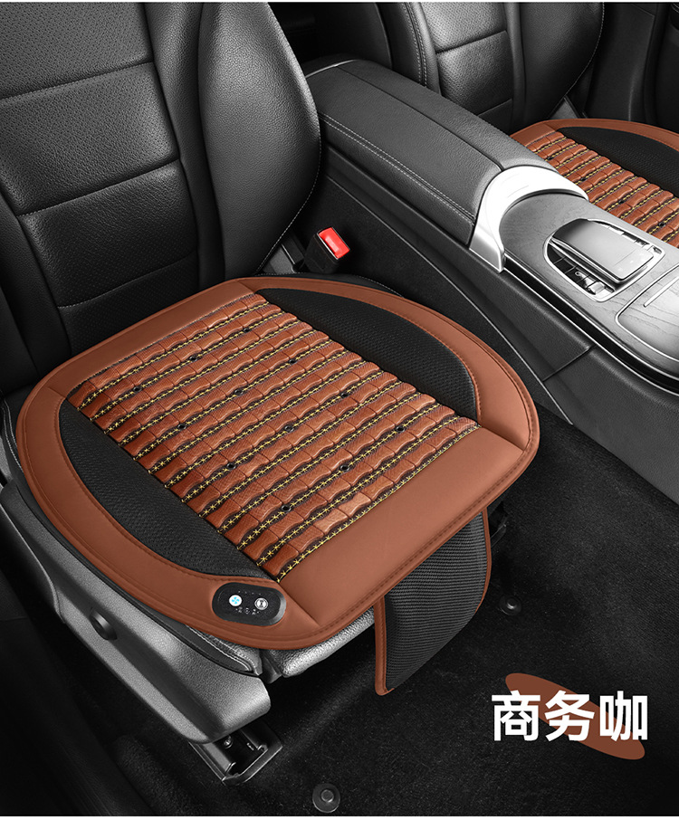 New Large Fan Ventilation Car Seat Cushion with Bamboo Slices for Breathable Heat Dissipation and Cooling, Summer Seat Cushion with Cigarette Lighter
