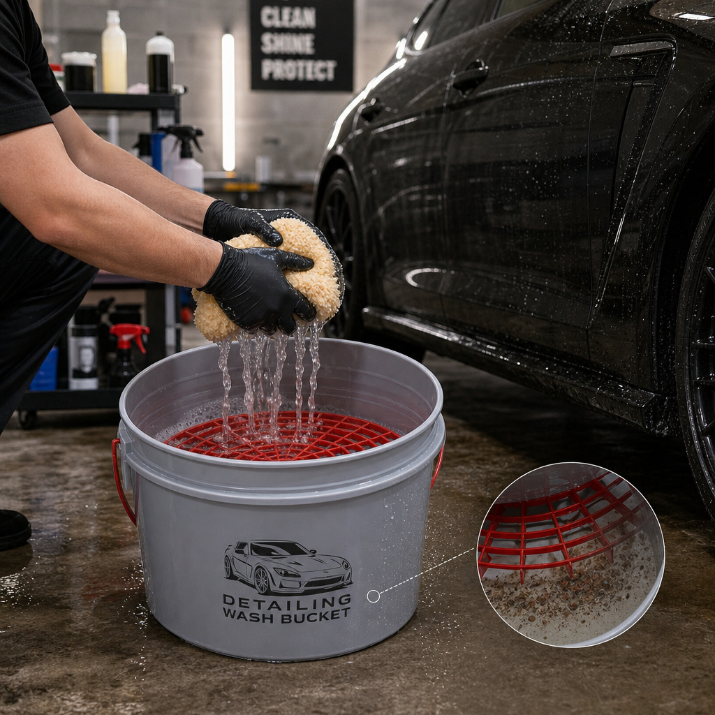 Car wash bucket sand and gravel filter net, car detailing sand and gravel filter separator net, car cleaning and washing tool