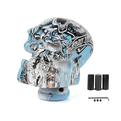 Cab and accessories Parts Graffiti Resin Skull - blue