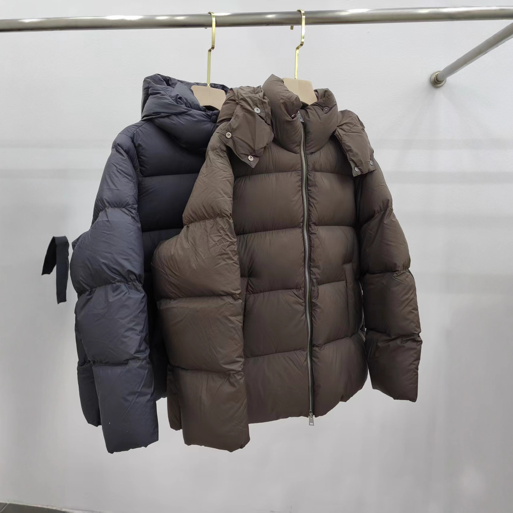 2025 Autumn/Winter New Jiangnan Women's Simple Loose Hooded down Jacket 90% White Duck down Warm Puffer Coat Trend