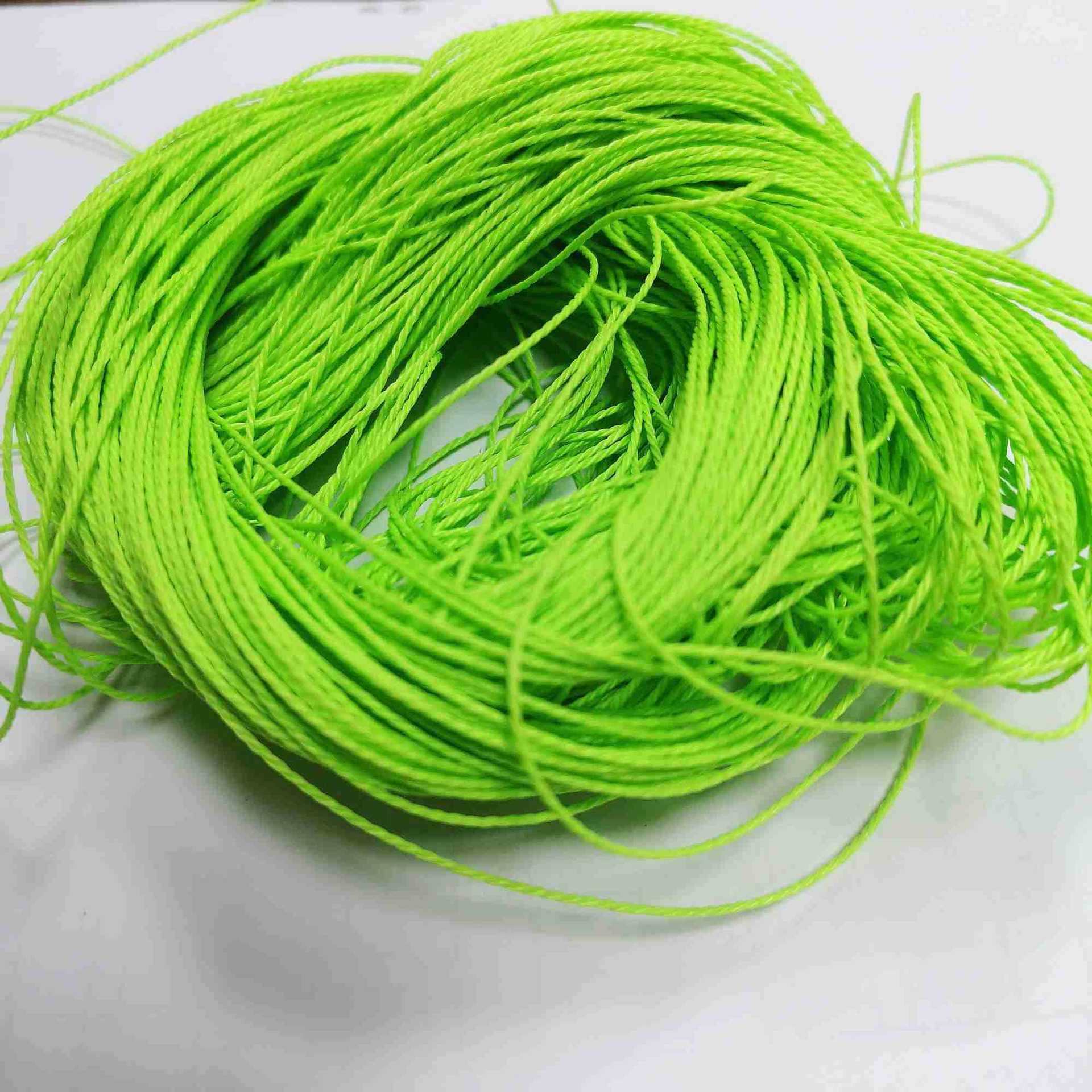 1MM彩色台湾蜡线 3股涤纶过蜡可烧结 编织手链 项链diy手工配件