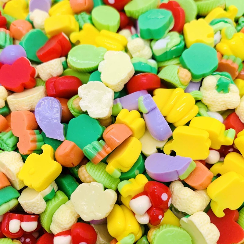 Миниатюрные овощные и фруктовые кремовые клеевые игрушки из пищевой смолы для DIY украшений, маленькие подвески, заколки, аксессуары для сережек