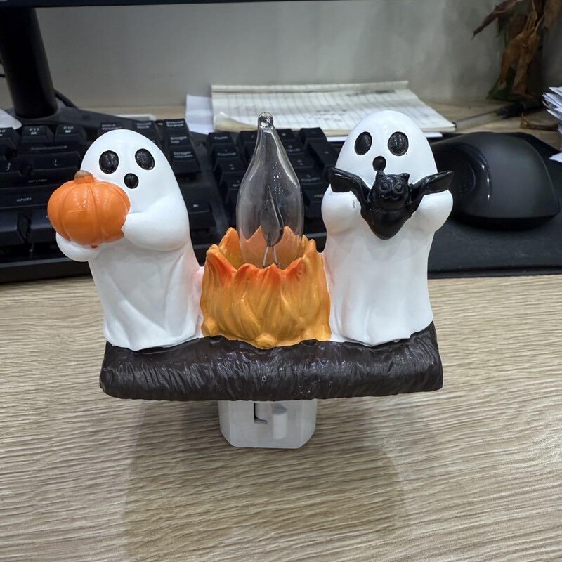 国境を越えた新製品2024 Ghost Campfireフリップリングナイトライトハロウィーン夜灯|undefined