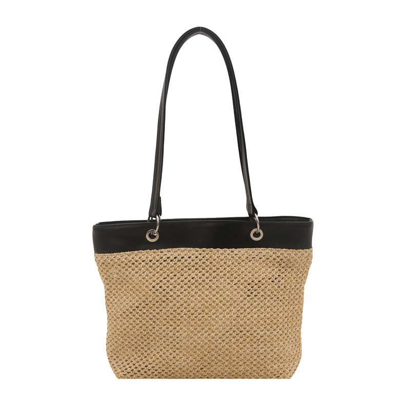 Modische Geflochtene Strohtasche Für Damen Große Schultertasche_voghion.com