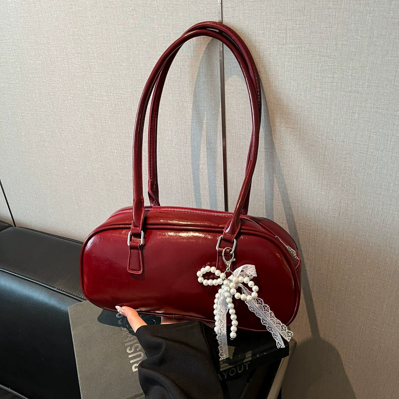 Большая сумка через плечо в балетном стиле, женская сумка-подушка, универсальная сумка через плечо/подмышку, модная сумка-багет.