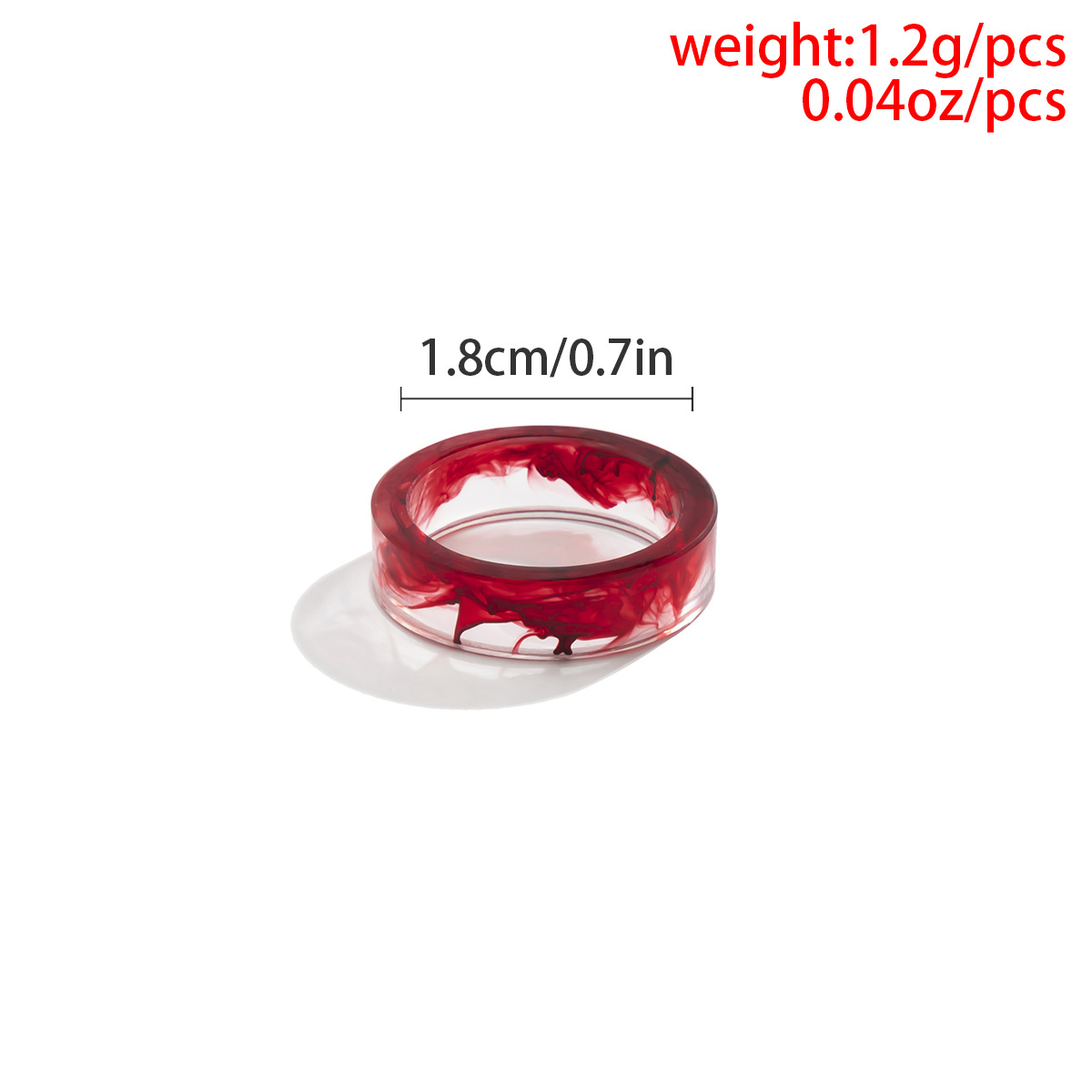 Ornament Simple Blood Drop Cold Wind Europe And America Cross Border Bracelet Sweet Cool Acrylic Index Finger Ring Blood Mark Ring display picture 9