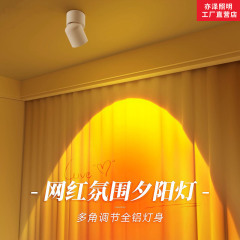 日不落射灯可调角度摄影室灯小酒馆氛围灯吸顶式夕阳灯落日灯