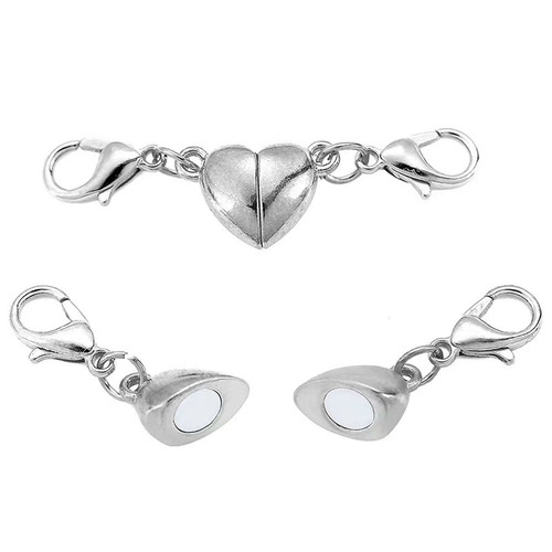 Cross-border best-selling smooth heart-shaped magnetic clasp DIY heart-shaped necklace clasp bracelet clasp clothing decoration clasp connector