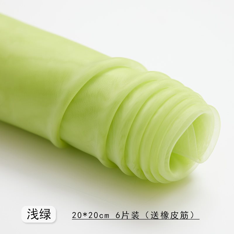 연한 녹색 6개 팩(고무밴드 포함)