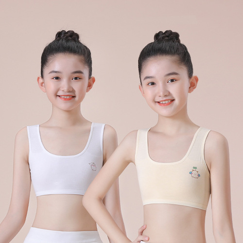 7-9-11-13-14-year-old girl's development period vest pure cotton tube top girl primary school junior high school students' underwear