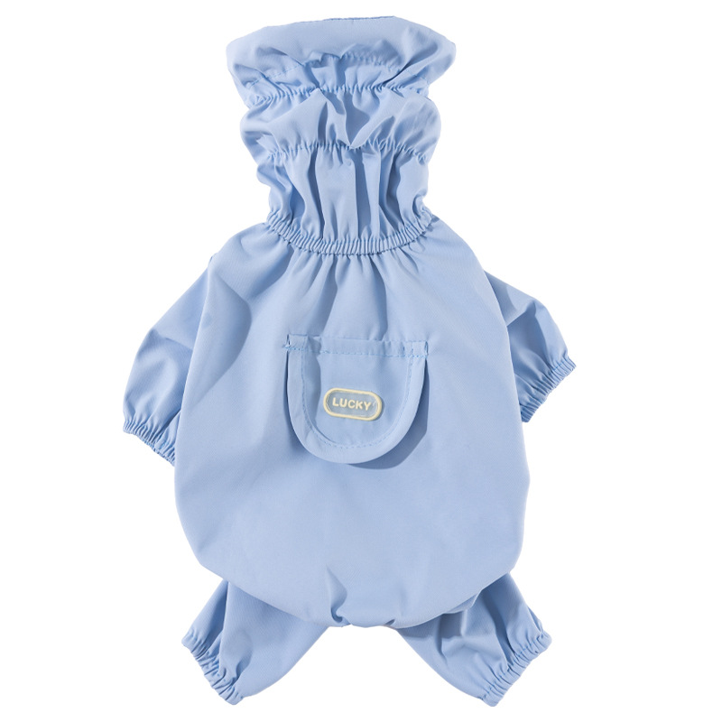 Verano fresco chaqueta de lluvia de asalto simple temporada lluviosa impermeable a prueba de lluvia ropa de perros pequeños ropa de mascotas image 5