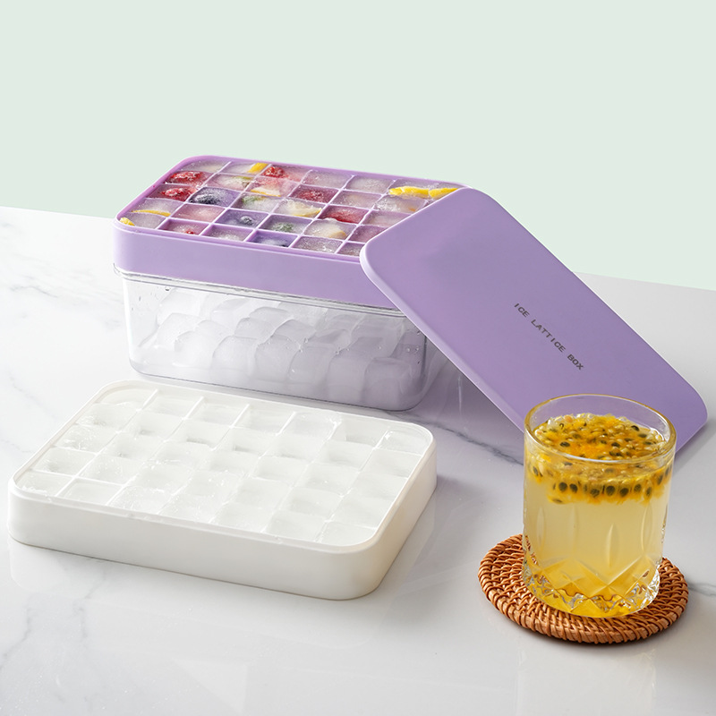 Grille de hielo molde de hielo prensado silicona hockey hielo caja de hielo de plástico refrigerador congelación caja de hielo especial transfronteriza grille de hielo