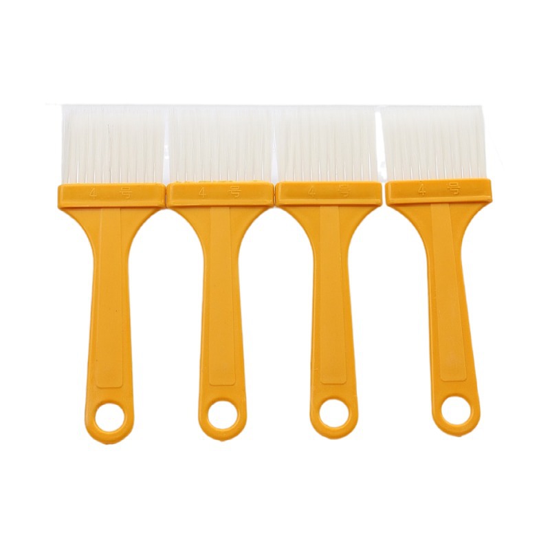 Venta al por mayor de fábrica mango Delgado cepillo de plástico 4mm de espesor cepillo de mango amarillo tamaño pequeño cepillo de teclado salsa de aceite cepillo de barbacoa