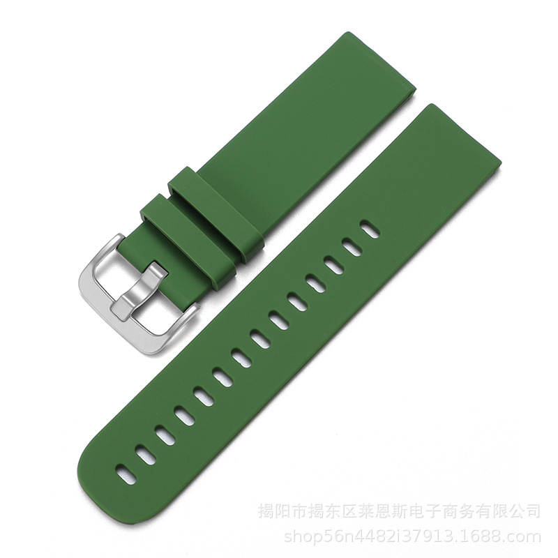 SX-grass green-silver buckle [roundtail silicone]
