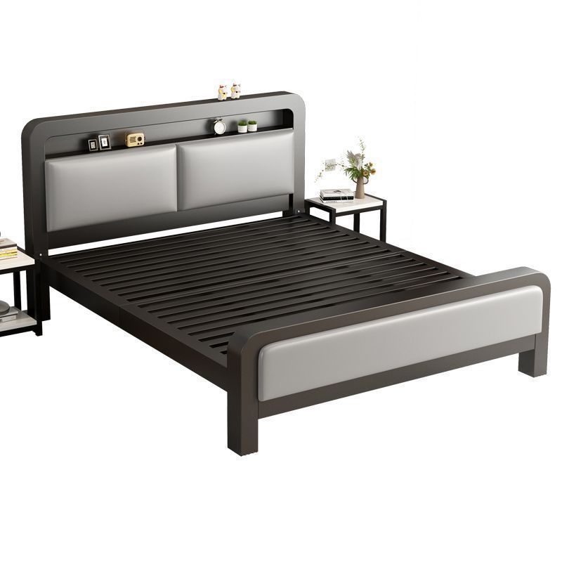 Iron Bed 1.8m Thickened Double Bed 1m Bed Stainless Steel Rental House Iron Frame Bed Nordic Style Mattress