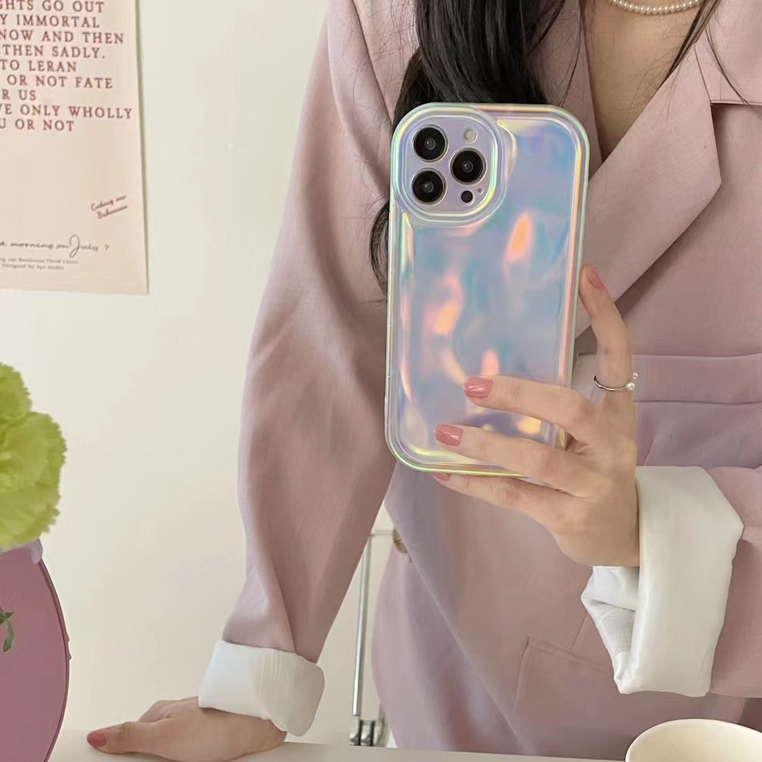 Patrón de meteorito láser INS 15Promax sentido avanzado iPhone13/12 caja del teléfono para Apple 14/14Pro