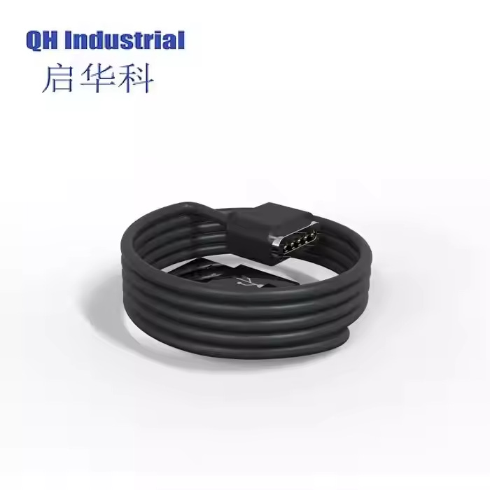 5pin barra larga de doble cabeza de cable de carga de absorción magnética anticortocircuito de masaje de cable de carga de absorción magnética macho y hembra image 4