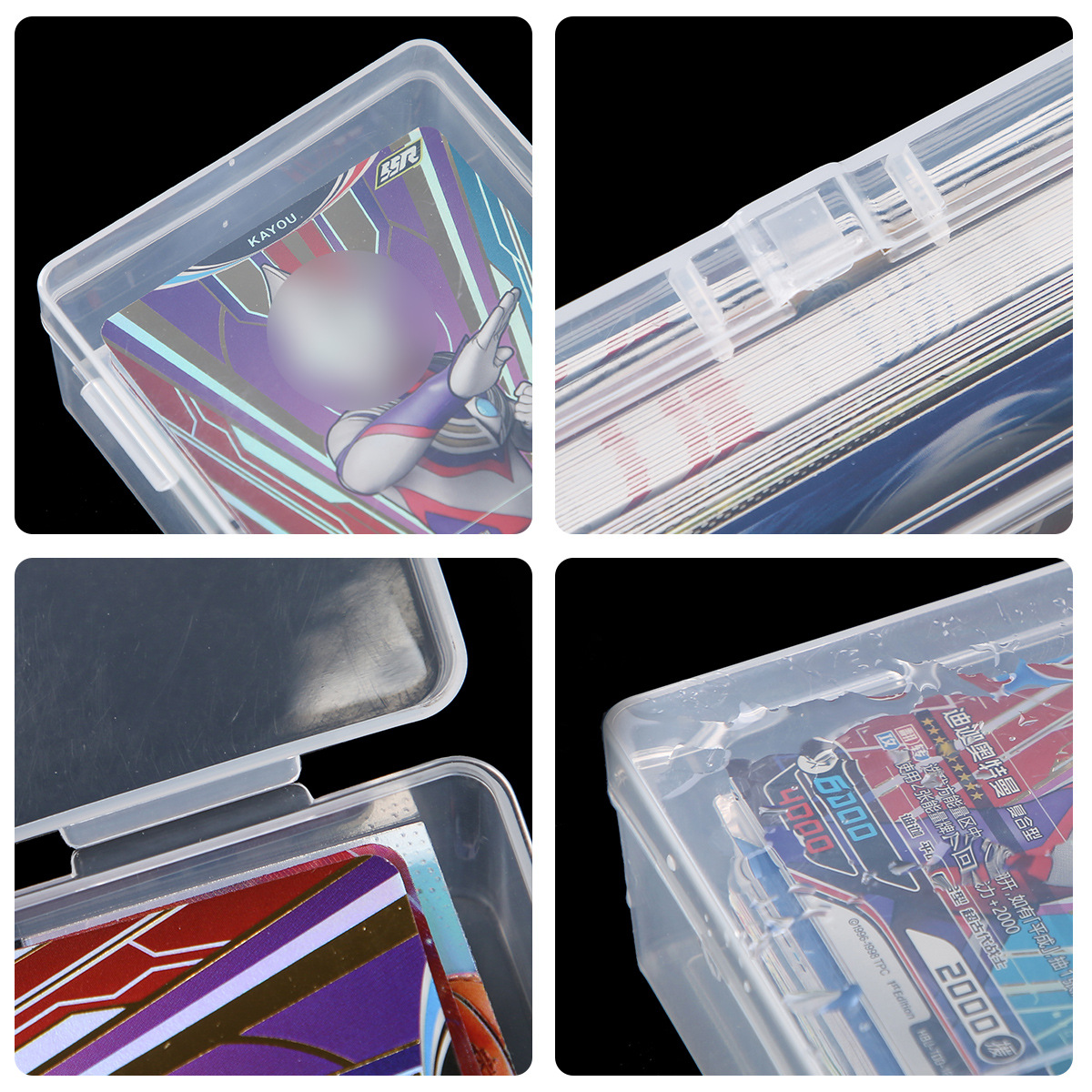Caja de almacenamiento de tarjetas de dibujos animados caja de protección transparente caja de Tarjeta de tarjeta Ott caja de organización Polaroid en stock al por mayor
