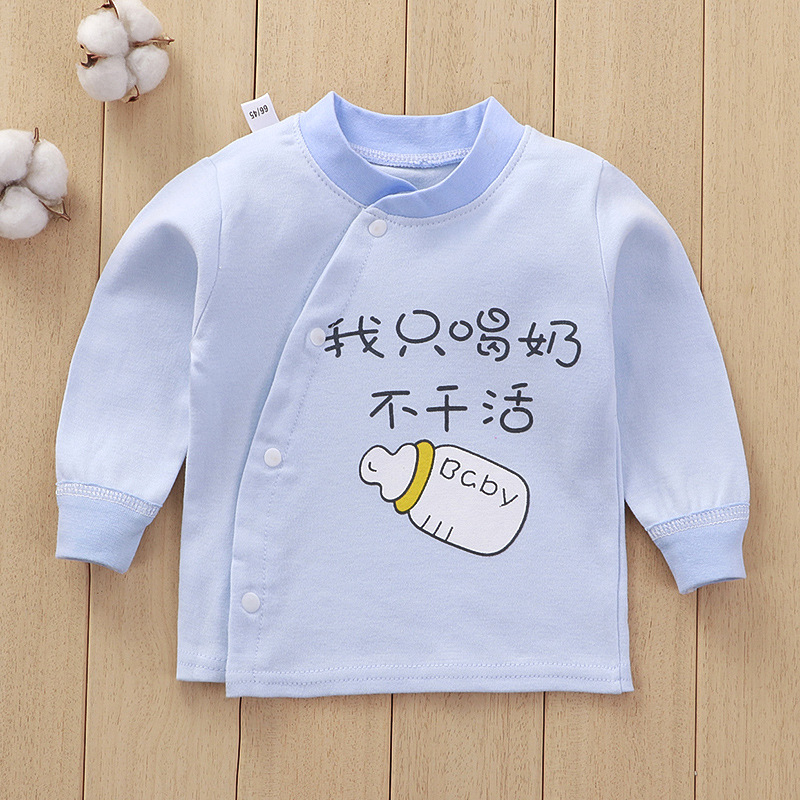 Infant cotton clothes autumn clothes newborn winter bottoming underwear men and women baby one piece long sleeve top