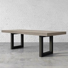 工业风实木长桌子简约设计师办公桌复古原木会议桌创意洽谈工作台