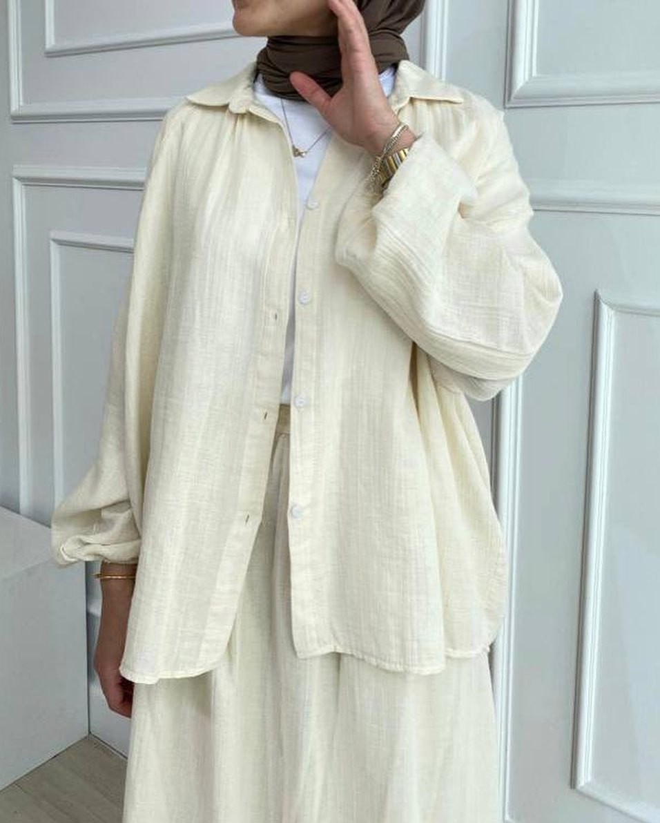 Women's Fashion Casual Suit Puff Sleeve Shirt And Skirt Set Spring Autumn New Cross Border Foreign Trade Clothing_ecoleips.com