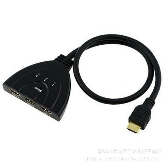 HDMI хвостик свитч 3 в 1 выход, HDMI видеосвитч с высоким разрешением, мультикомпьютерный переключатель