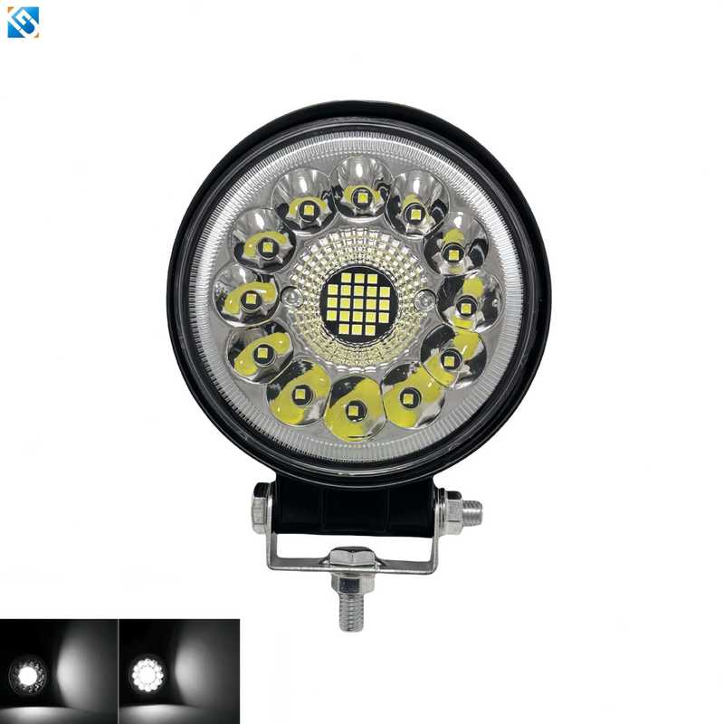 国境を越えた車の作業灯 4 インチ 99 ワットラウンドひまわり LED 大視野エンジニアリング車両トラクター産業および鉱山車両ライト|undefined