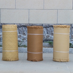 Imitation Rattan Material Plastic Rattan Woven Mesh Furniture Cabinet Door Ceiling Screen Partition Handmade Decorative Octagonal Rattan Mat