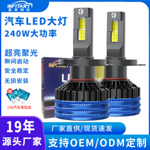 汽车led大灯生产厂家h11 led灯h4灯泡9005led车灯双铜管汽车大灯