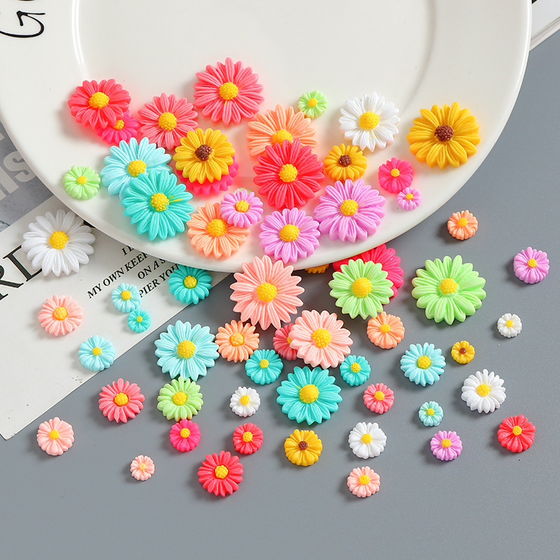 小雏菊diy树脂配件手工制作奶油胶发夹冰箱贴手机壳饰品发饰材料