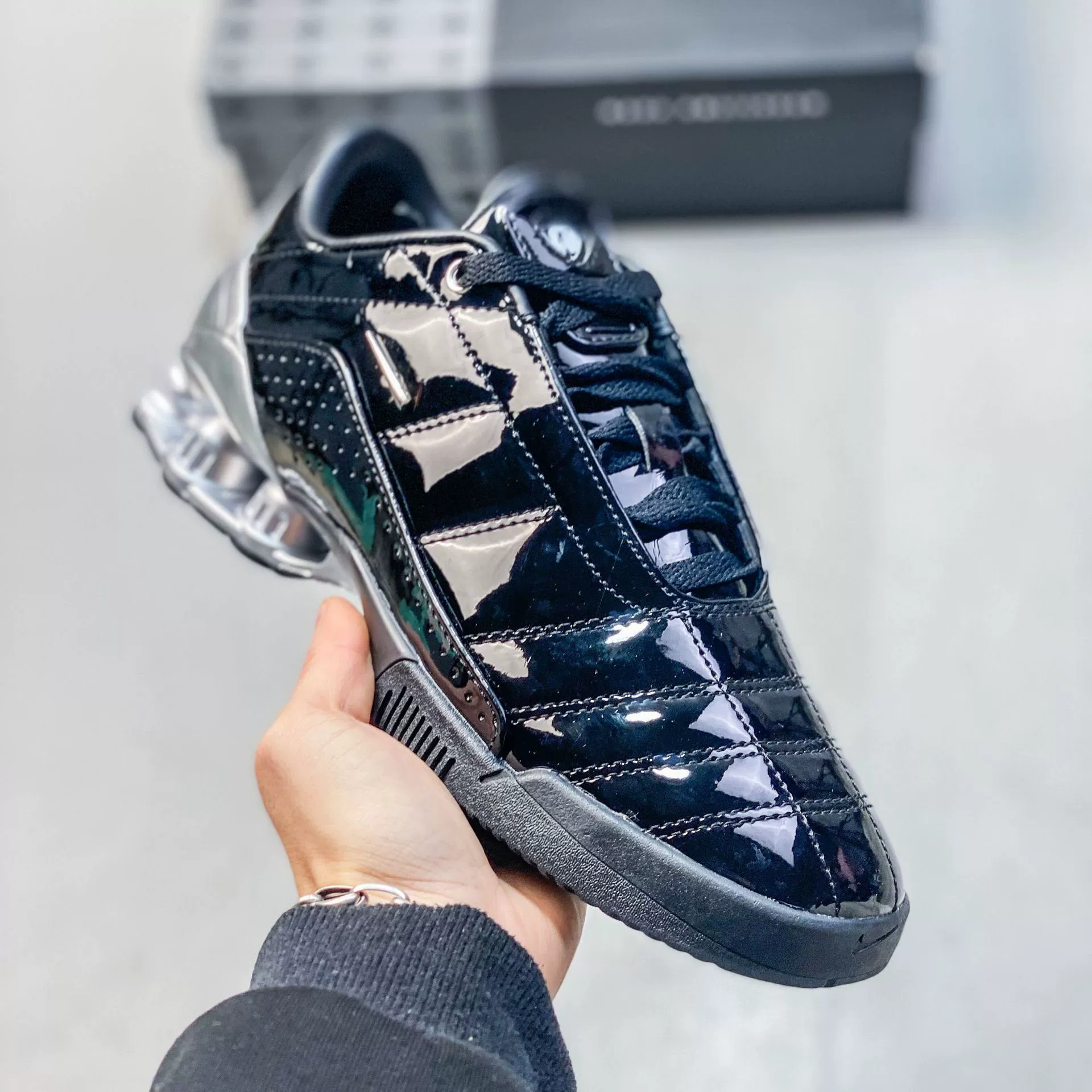 Оригинальные кожаные футбольные кроссовки Total 90 Shox с воздушной колонной, мужские/женские, универсальные для повседневной носки и спорта