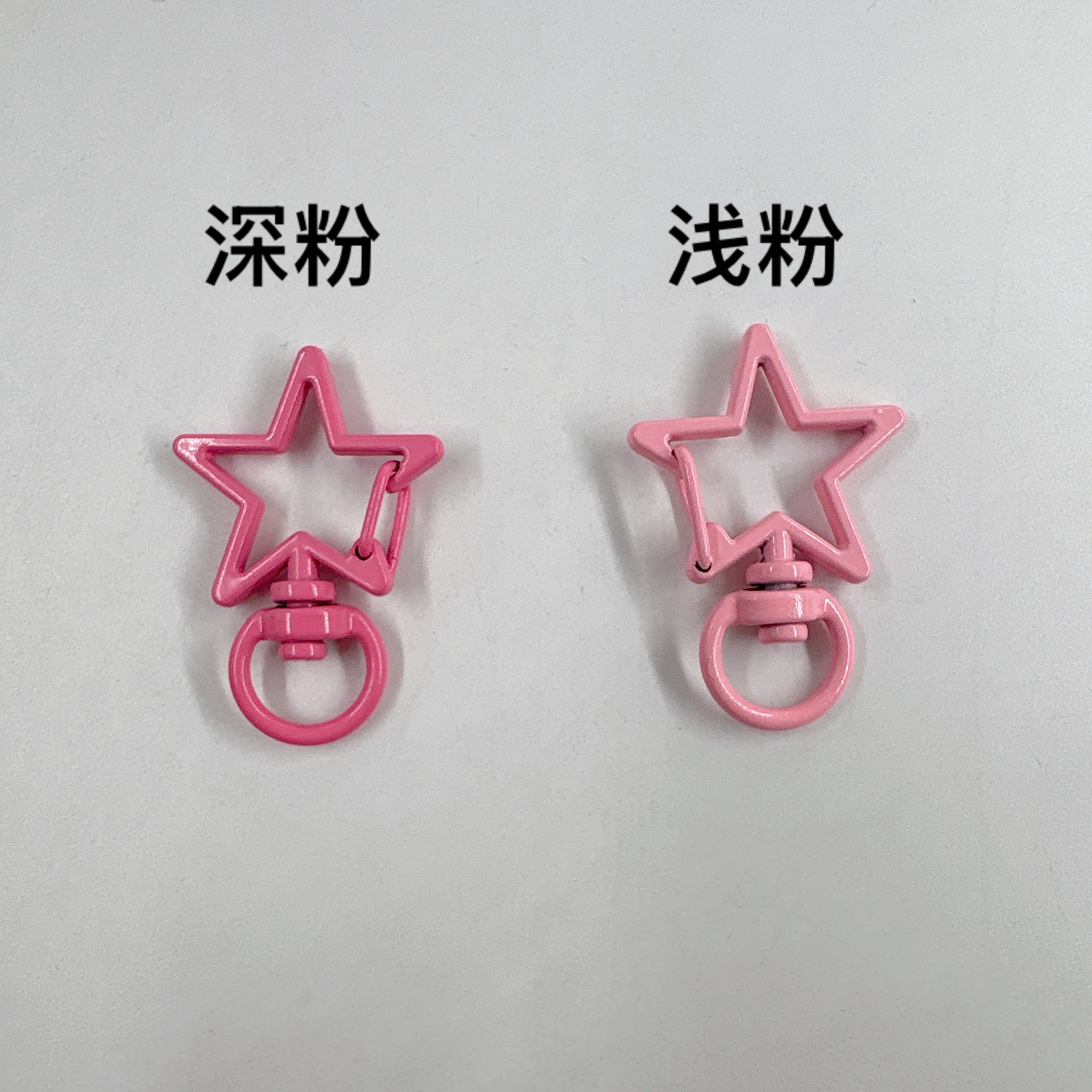 Color pintado hebilla de estrella de cinco puntas hebilla de langosta hebilla de perro hebilla de Primavera de aleación llavero bricolaje colgante accesorios de joyería