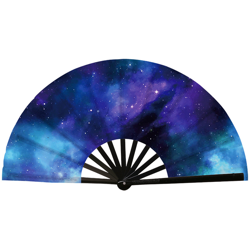 Abanico Plegable de Kung Fu de Plástico, Colorido, para Conciertos y Fiestas
