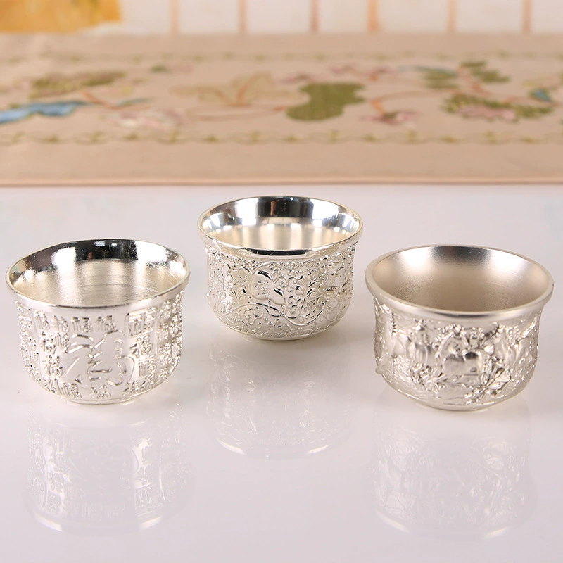 High -end gold and silver kung fu tea set Chinese wedding banquet wine gear, dragon and phoenix tea set business gift Jiapin factory direct sales