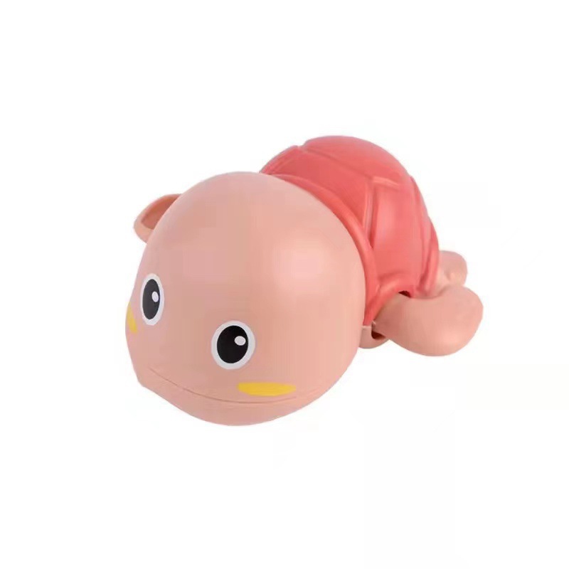 Nuevo bebé baño bebé Cadena de natación pequeña tortuga jugando agua juguete niños baño TikTok agua pulverizada pequeño pato