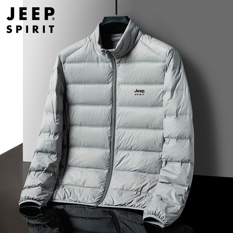 New Men's Graphene Lightweight down Jacket Stand Collar Windproof Elastic Large Size down Jacket for Men