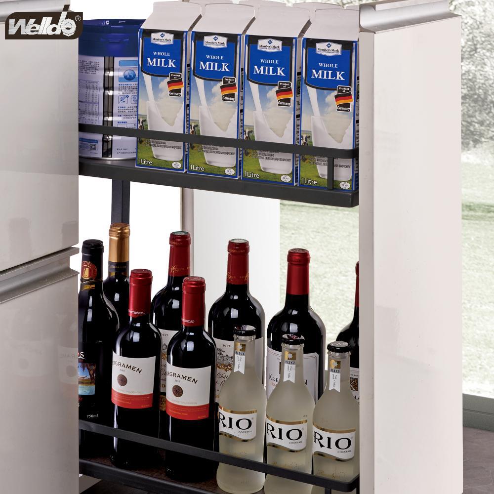 Welldo/纬东 厂家直销 3层侧式拉篮 厨房3层侧式拉篮收纳置物篮