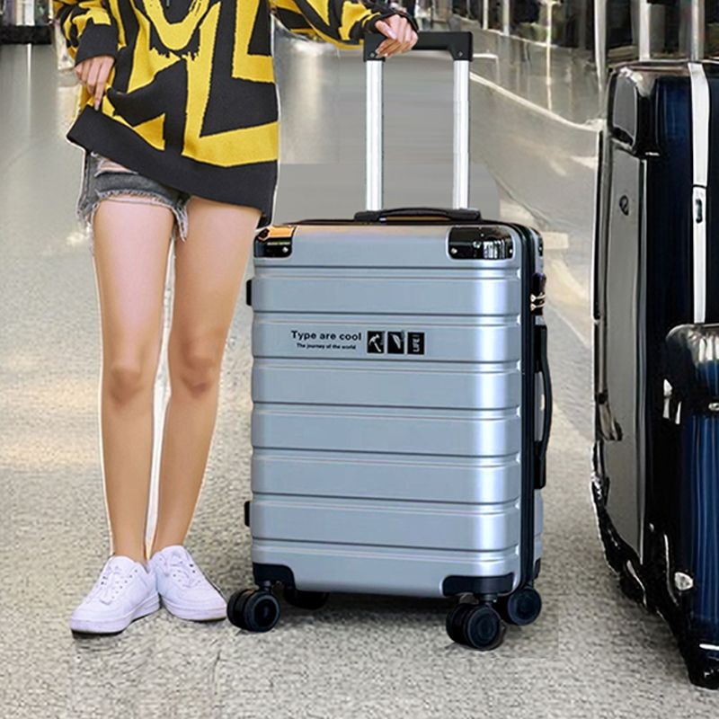 New Style Luggage Suitcase, Trendy Password Lock Trolley Case for Women, Cute Graffiti Travel Suitcase, 24-Inch Leather Suitcase
