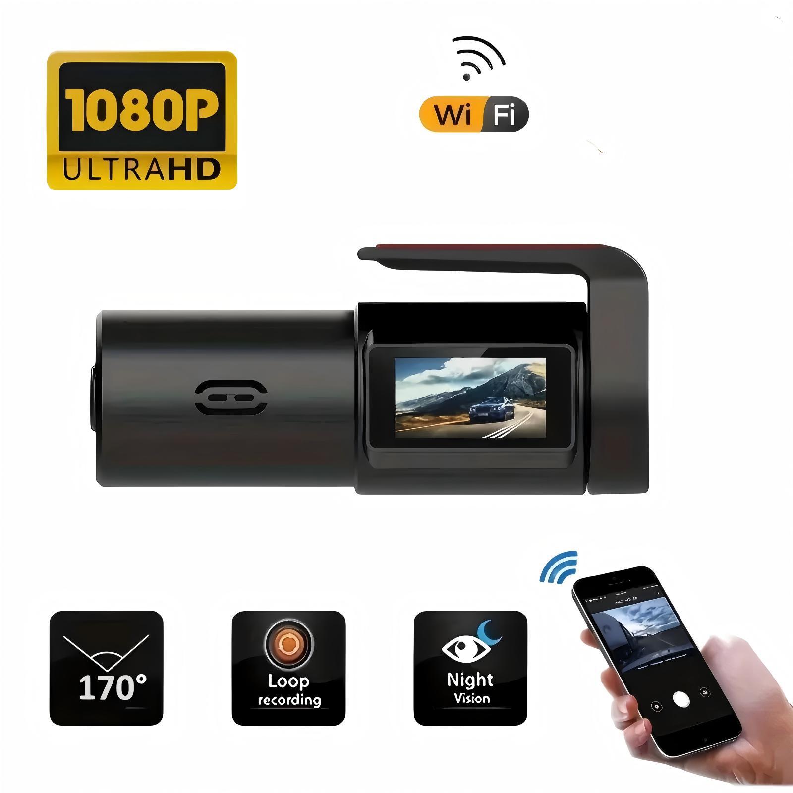 1080P HD Night Vision Car Dash Cam Wireless WiFi