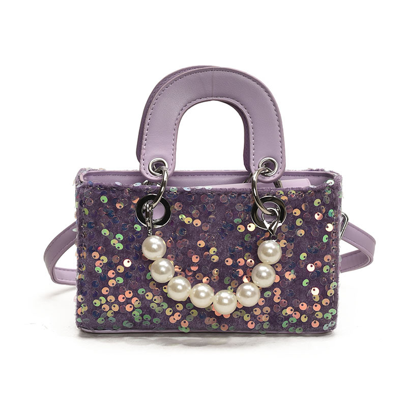 Moda coreana de sequillas niñas bolso de hombro dulce perla bolso de mano bebé nuevo mini bolso para niños